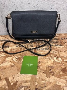 kate spade Black Crossbody Bag with Gold Hardware